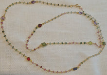 Load image into Gallery viewer, Beaded Multi-Gem Double Wrap Necklace