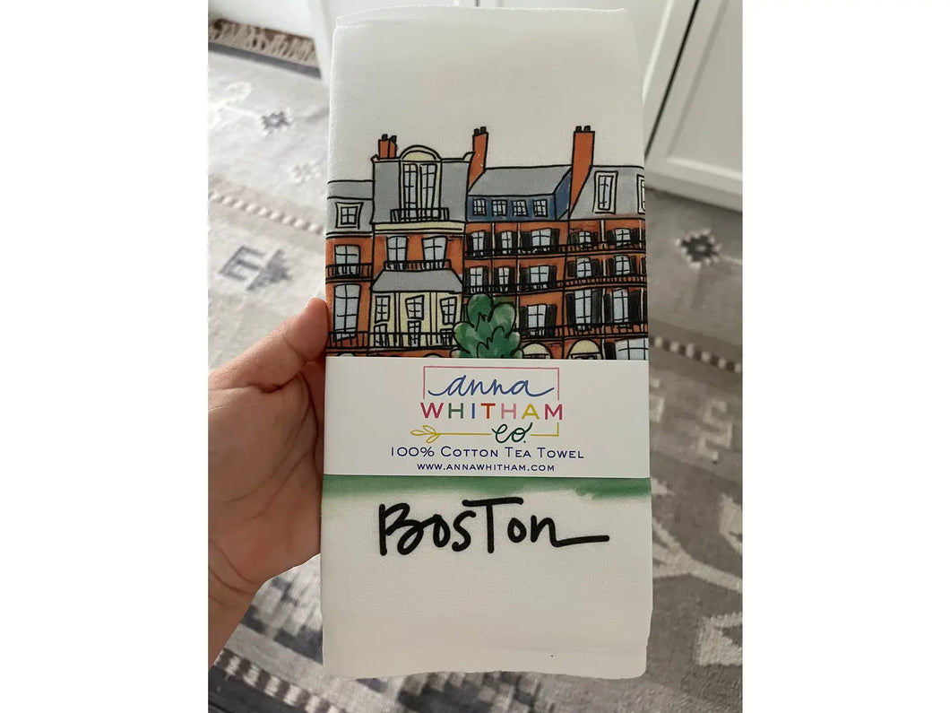 Boston Brownstone Tea Towel