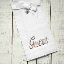 Load image into Gallery viewer, Linen Embroidered Hand Towel